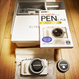 オリンパス(OLYMPUS)の★美品★OLYMPUS オリンパス PEN E-PL8 レンズセット ホワイト★(デジタル一眼)