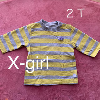 エックスガール(X-girl)の専用！子ども服 X-girl ボーダー七分袖Tシャツ 90〜100サイズ(Tシャツ/カットソー)