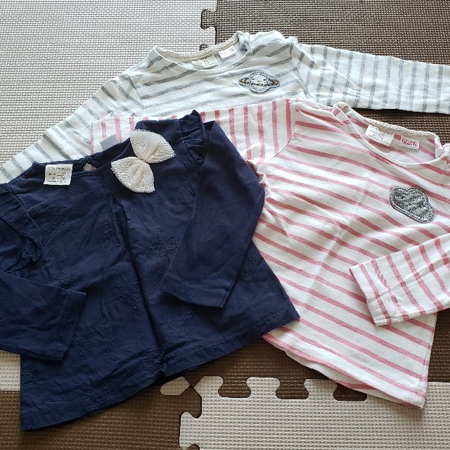 ZARA(ザラ)のZara baby 74cm 長袖Tシャツ3枚セット キッズ/ベビー/マタニティのベビー服(~85cm)(Ｔシャツ)の商品写真