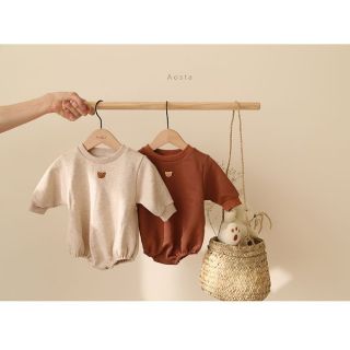 コドモビームス(こども ビームス)のone point kuma rompers ◆oatmeal Msize◆(ロンパース)