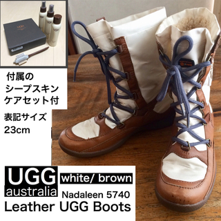 アグ(UGG)の日本未発売 UGG Nadaleenブーツ 5740 ムートン レザー ナイロン(ブーツ)