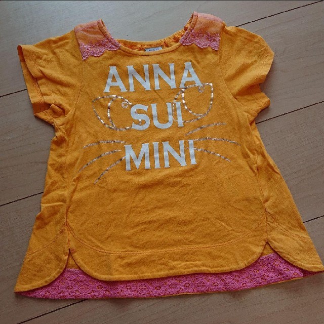 ANNA SUI mini(アナスイミニ)のアナスイミニ 3点セット  上100㎝ 下90㎝ キッズ/ベビー/マタニティのキッズ服女の子用(90cm~)(Tシャツ/カットソー)の商品写真