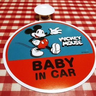 ディズニー(Disney)のBABY IN CAR☆Disney ミッキー☆(車内アクセサリ)