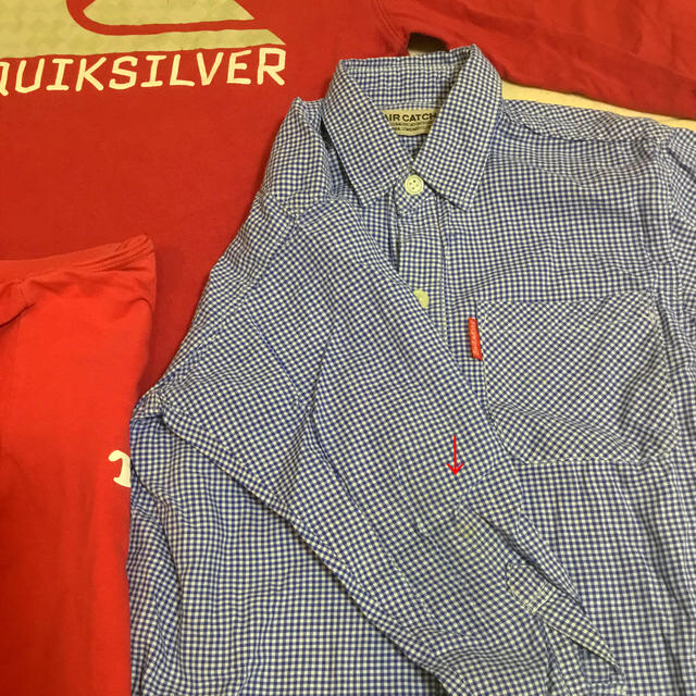 QUIKSILVER(クイックシルバー)の男の子長袖シャツ110 3枚 キッズ/ベビー/マタニティのキッズ服男の子用(90cm~)(Tシャツ/カットソー)の商品写真