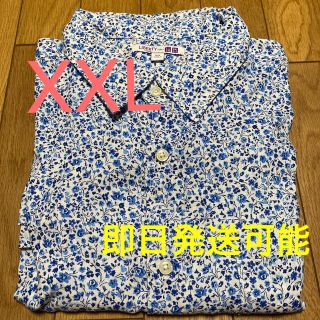 ユニクロ(UNIQLO)の必見❸ UNIQLO☆美品☆プレミアムプリントシャツ　長袖　XXL(シャツ)