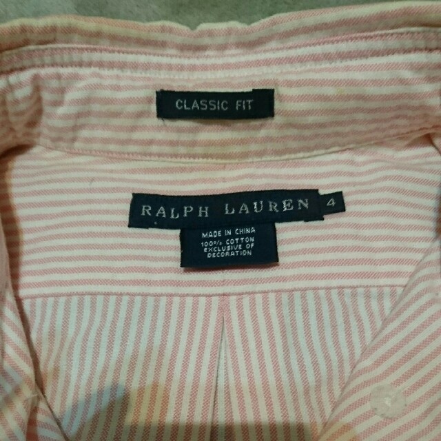 POLO RALPH LAUREN(ポロラルフローレン)の【RALPH LAUREN】ピンク ストライプシャツ レディースのトップス(シャツ/ブラウス(長袖/七分))の商品写真