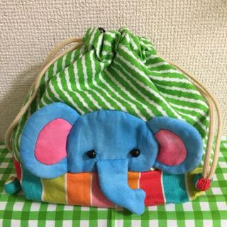 ぞうさんお弁当袋 巾着袋(ランチボックス巾着)