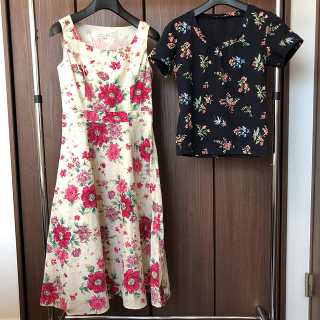 LAURA ASHLEY(ローラアシュレイ)の美品★ローラアシュレイ　ワンピース&Tシャツ★エムズグレイシー　トゥービーシック レディースのワンピース(ひざ丈ワンピース)の商品写真