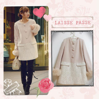 レッセパッセ(LAISSE PASSE)のアリエル様専用♡レッセ異素材レースコート(ロングコート)