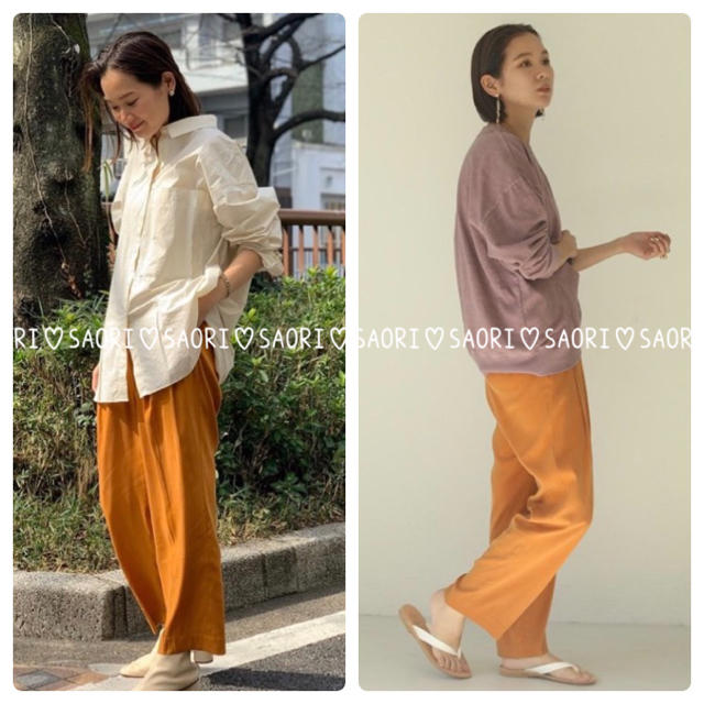 TODAYFUL(トゥデイフル)のrunaさま専用【新品タグ付】Vintagesatin Tuck Pants レディースのパンツ(カジュアルパンツ)の商品写真