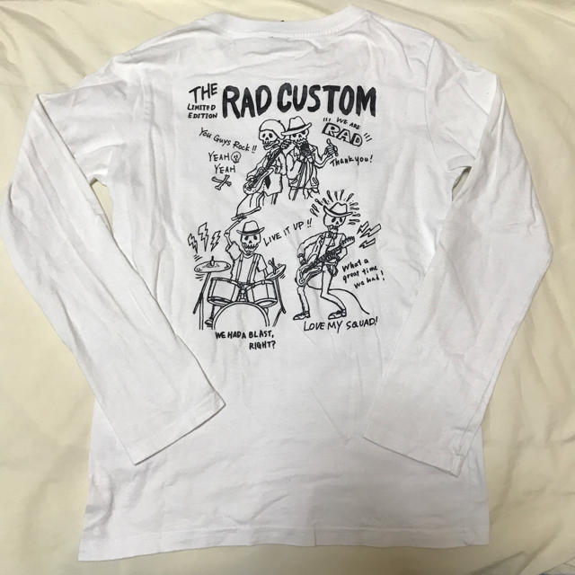 RAD CUSTOM(ラッドカスタム)のRAD CUSTOM 白　ロンT 150 キッズ/ベビー/マタニティのキッズ服男の子用(90cm~)(Tシャツ/カットソー)の商品写真