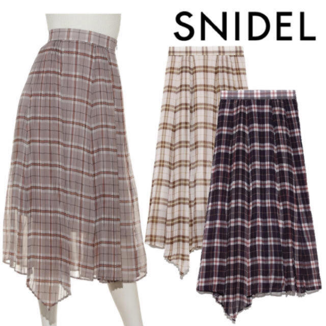 SNIDEL - SNIDEL チェックランダムプリーツスカートの通販 by ♡♡♡｜スナイデルならラクマ
