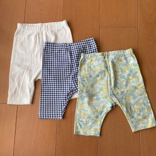 ユニクロ(UNIQLO)のUNIQLO  7分丈レギンス　サイズ70  3枚セット(パンツ)