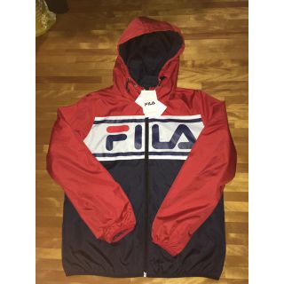 フィラ(FILA)のFILA コーチジャケット/赤×ネイビー(ナイロンジャケット)