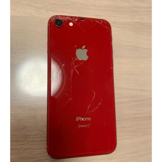 アップル(Apple)のiPhone8  64GB   SIMフリー RED  画面割(スマートフォン本体)