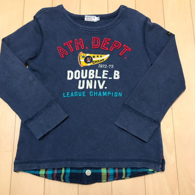 DOUBLE.B(ダブルビー)のミキハウス　ダブルB  薄手トレーナー　110 キッズ/ベビー/マタニティのキッズ服男の子用(90cm~)(Tシャツ/カットソー)の商品写真