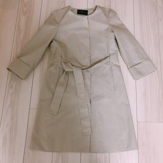 ユナイテッドアローズ(UNITED ARROWS)の★ユナイテッドアローズ　ノーカラーコート　ベージュ　36★(スプリングコート)