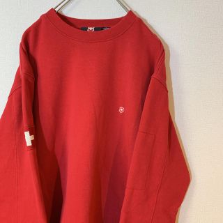 ビクトリノックス(VICTORINOX)のビクトリノックス スウェット トレーナー 古着 厚手 美品 刺繍ロゴ 90s 赤(スウェット)