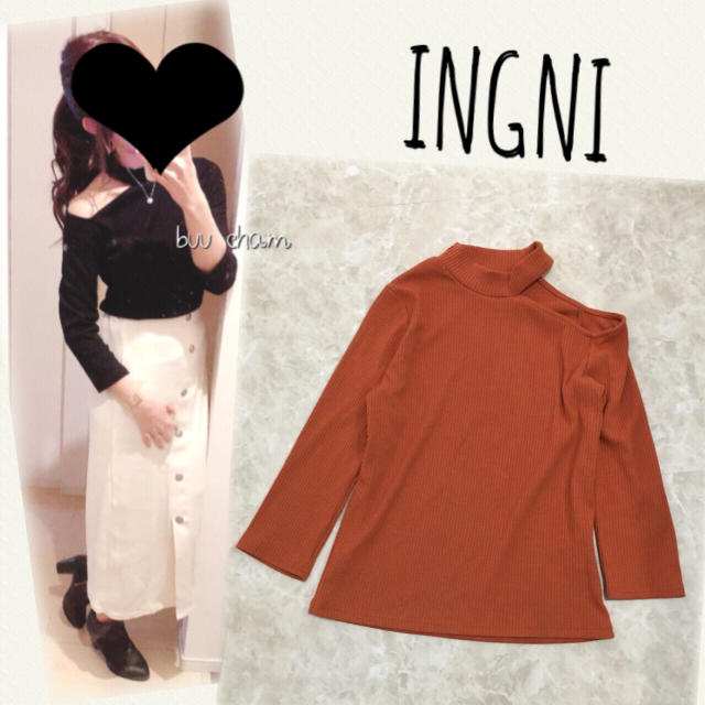 INGNI(イング)のINGNI♡ショルダーカット7分袖TOPS レディースのトップス(カットソー(長袖/七分))の商品写真