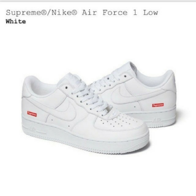 supreme air force 1 white 27.5CM靴/シューズ