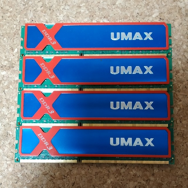 PCメモリ UMAX DDR3 4GB×4枚  16GB