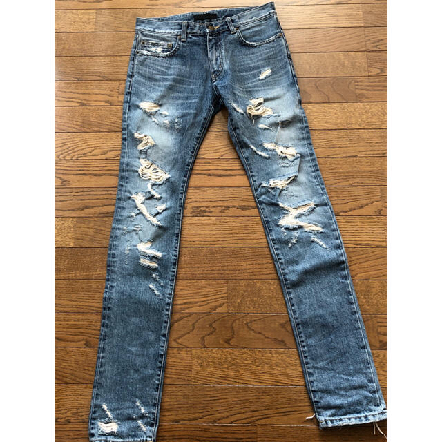 Saint Laurent(サンローラン)の登坂着用 seolmehomme 13aw dude デストロイデニムクラッシュ メンズのパンツ(デニム/ジーンズ)の商品写真