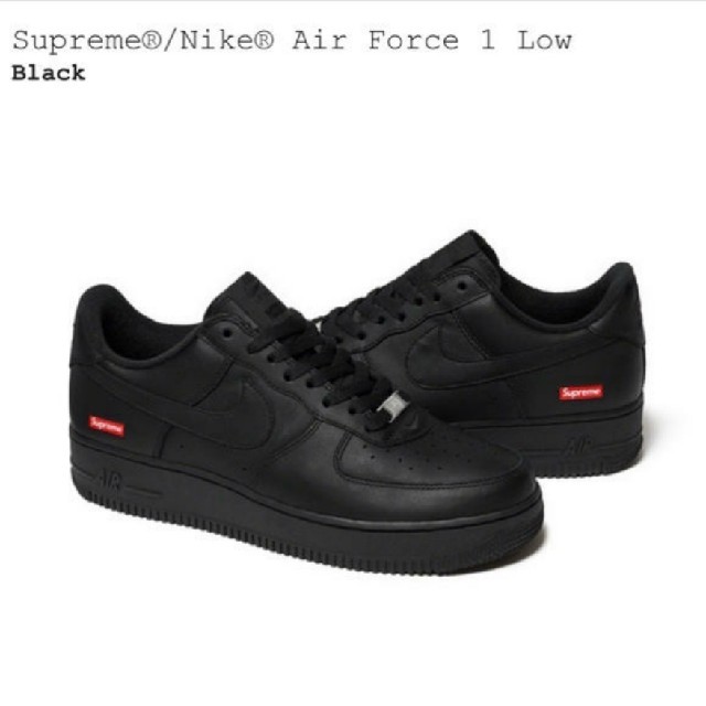 supreme air force 1 black 26cmスニーカー