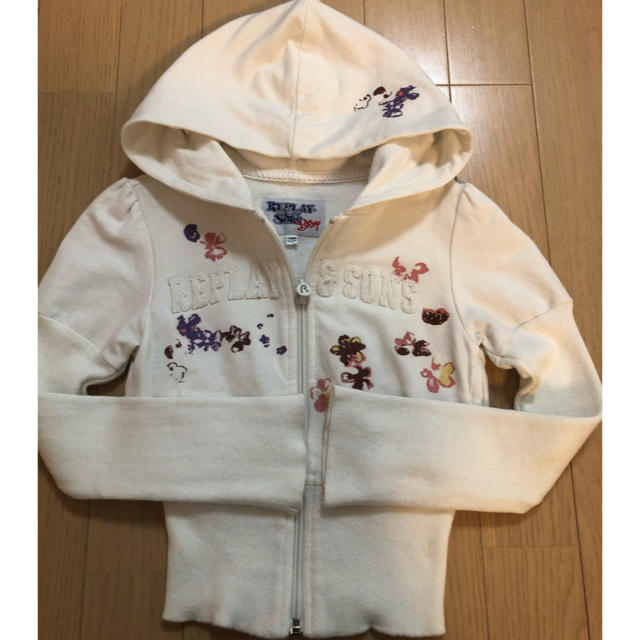 REPLAY&SONS(リプレイ&サンズ)の美品 REPLAY&SONS babyリプレイ＆サンズ 裏起毛パーカー 112 キッズ/ベビー/マタニティのキッズ服女の子用(90cm~)(ジャケット/上着)の商品写真