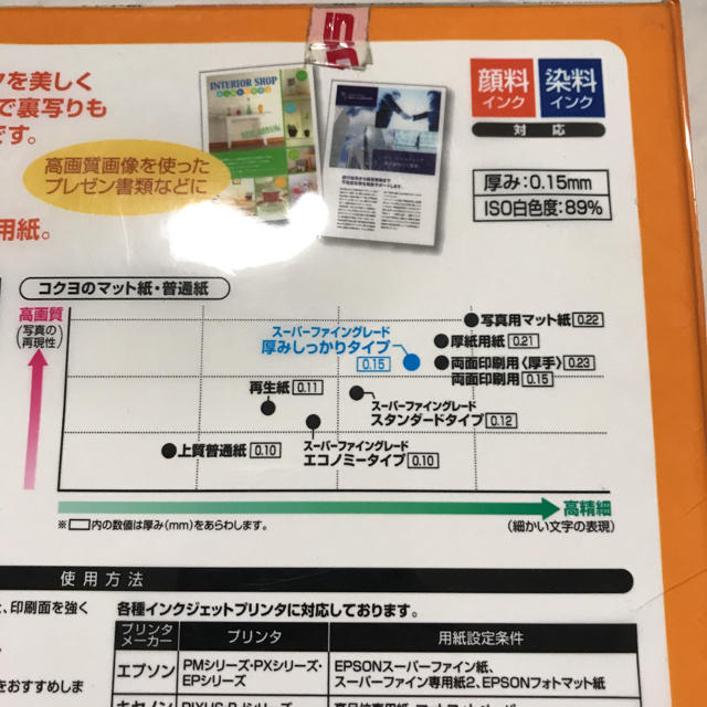 コクヨ(コクヨ)のコクヨ　インクジェッタプリンタ用紙　マット紙　A4 30枚 インテリア/住まい/日用品のオフィス用品(オフィス用品一般)の商品写真