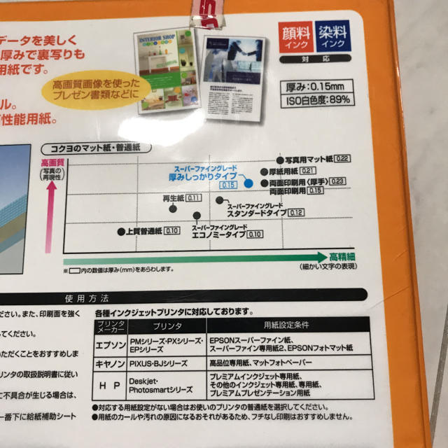 コクヨ(コクヨ)のコクヨ　インクジェッタプリンタ用紙　マット紙　A4 30枚 インテリア/住まい/日用品のオフィス用品(オフィス用品一般)の商品写真