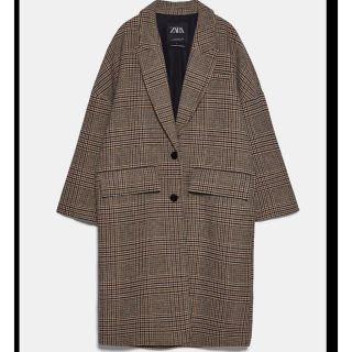 ザラ(ZARA)のZARA チェック コート(ロングコート)