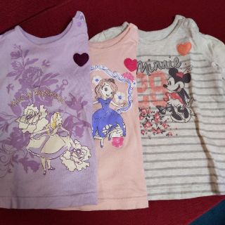 ベルメゾン(ベルメゾン)の七部丈　チュニック　ディズニー　女の子　80(Ｔシャツ)