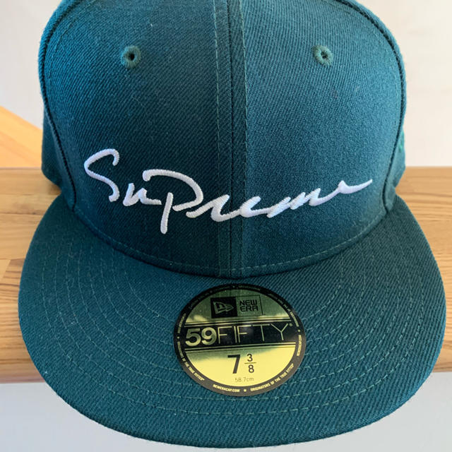 supreme new era cap classic script Green