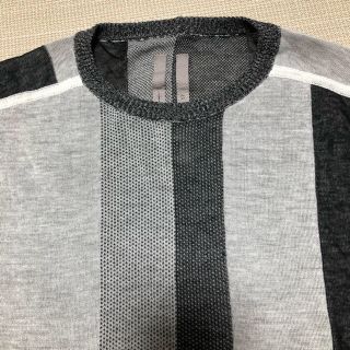 リックオウエンス(Rick Owens)のリックオウエンス コットン ニット Mメンズ ブラック×ホワイト 17SS (ニット/セーター)