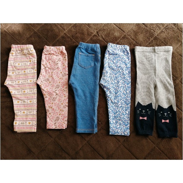UNIQLO(ユニクロ)のUNIQLO　西松屋　レギンス　5枚セット キッズ/ベビー/マタニティのベビー服(~85cm)(パンツ)の商品写真