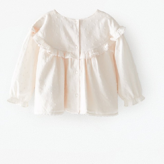 ZARA KIDS(ザラキッズ)のzarababy 刺繍　フリル　ブラウス キッズ/ベビー/マタニティのキッズ服女の子用(90cm~)(ブラウス)の商品写真