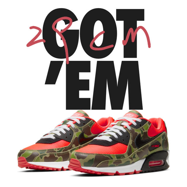 靴/シューズ29cm NIKE AIR MAX 90  REVERSE DUCK CAMO