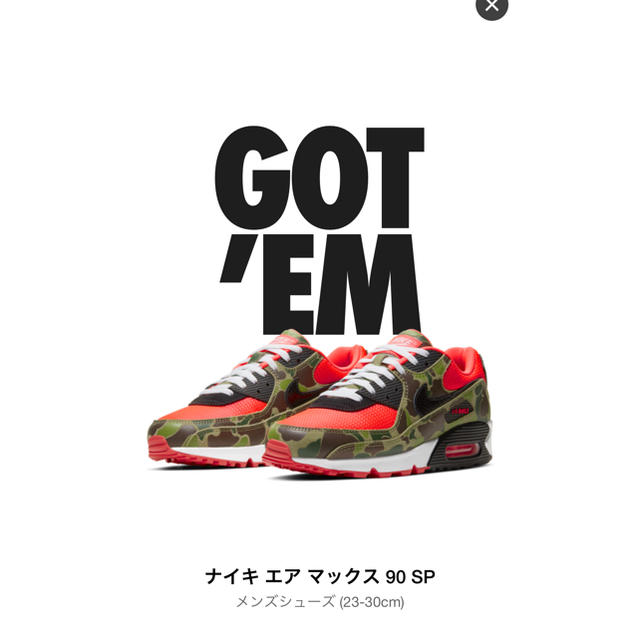 エアマックス90ダックカモ29㎝　AIR MAX 90 Duck Camo