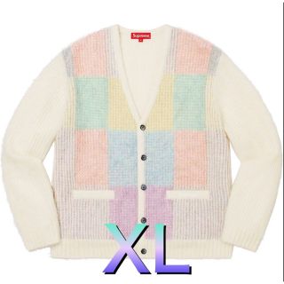 シュプリーム(Supreme)のsupreme Brushed Grid Cardigan カーディガン(ニット/セーター)