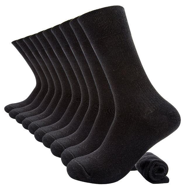 春セール中 黒靴下 ハイソックス 5足組 メンズのレッグウェア(ソックス)の商品写真