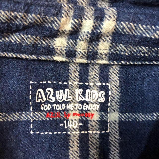 AZUL by moussy(アズールバイマウジー)の【kids】アズールバイマウジー　チェックシャツ キッズ/ベビー/マタニティのキッズ服男の子用(90cm~)(ブラウス)の商品写真