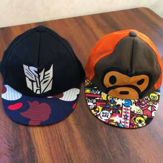 アベイシングエイプ(A BATHING APE)のBAPE kids キャップ キッズキャップ 帽子 トランスフォーマー(帽子)