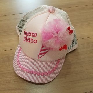 メゾピアノ(mezzo piano)のメゾピアノ　帽子　50～52㎝　サーティワンアイスクリーム　ピンク(帽子)