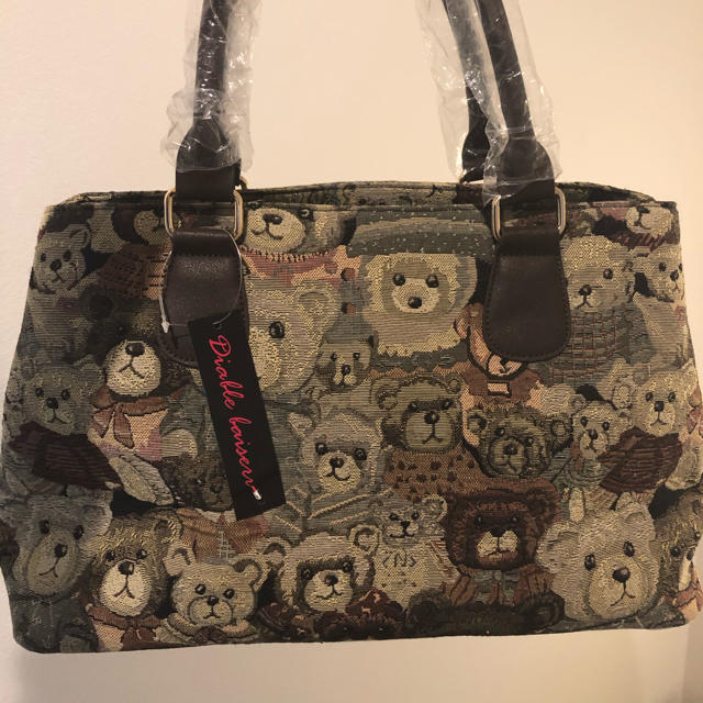 夢展望(ユメテンボウ)の新品　クマ　ゴブラン　バッグ レディースのバッグ(トートバッグ)の商品写真