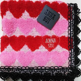 アナスイ(ANNA SUI)の新品 ANNA アナスイ タオルハンカチ ハンカチ ハート ピンク(ハンカチ)