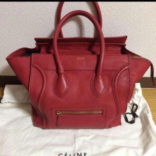 セリーヌ(celine)のセリーヌ ラゲージ赤 正規品(ショルダーバッグ)