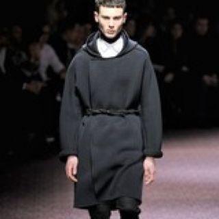 ランバン(LANVIN)の定価28万 LANVIN HOMME ボンディング フードコート ネイビー 44(ダッフルコート)