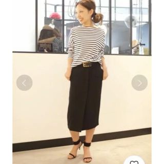 ドゥーズィエムクラス(DEUXIEME CLASSE)のDEUXIEME CLASSE   マエアキタイトスカートブラック size36(ひざ丈スカート)