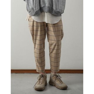 ジエダ(Jieda)のJieDa CHECK EASY SLACKS BEIGE 2(スラックス)