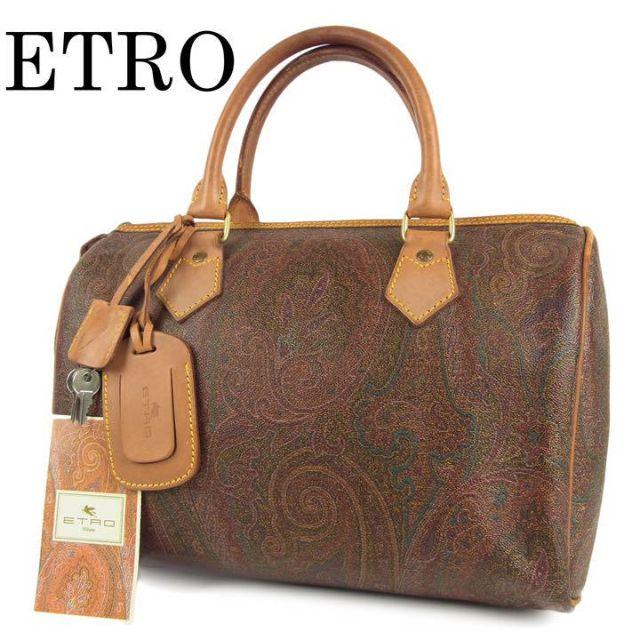 ETRO(エトロ)のエトロ ETRO ペイズリー柄 PVC×レザー ミニ ボストン ハンド バッグ レディースのバッグ(ハンドバッグ)の商品写真